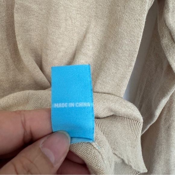 J. Mclaughlin Sweater Mens XL Cashmere Blend Crewneck Pullover Brown Tan - Picture 7 of 12